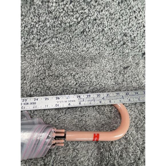 Large Transparent Clear See Through Umbrella With Pink Handle Brand New - Picture 9 of 10
